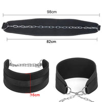 Nylon Lifting Chain Belt Weight Loading Lifting Dip Belt Pull Up Waist Belt for Chin Up Kettlebell Barbell Fitness Bodybuilding