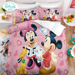 Disney Duvet Cover Sets Mickey Minnie Mouse Quilt Cover Pillow Case Digital Printed Bedding Set Boy Girl