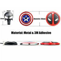 3D Punisher Skull Deadpool Magwell Metal Decal Badge Sticker for AR15 AK47 M4 M16 Airsoft Rifle Pistol Gun Hunting Accessories