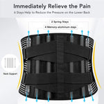 Lower Back Brace with 6 Stays Anti-skid Orthopedic lumbar Support Breathable Waist Support Belt for Men Women Gym Pain Relief