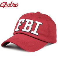 Geebro Women Fashion Cool FBI Police Snapback Baseball Caps Men Brand Unisex Army Sports Running Casual New Summer Sun Hats