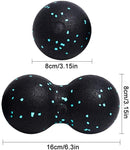 ?EPP Fitness Ball Double Lacrosse Massage Ball Set Mobility Peanut Ball for Self-Myofascial Release Deep Tissue Yoga Gym Home