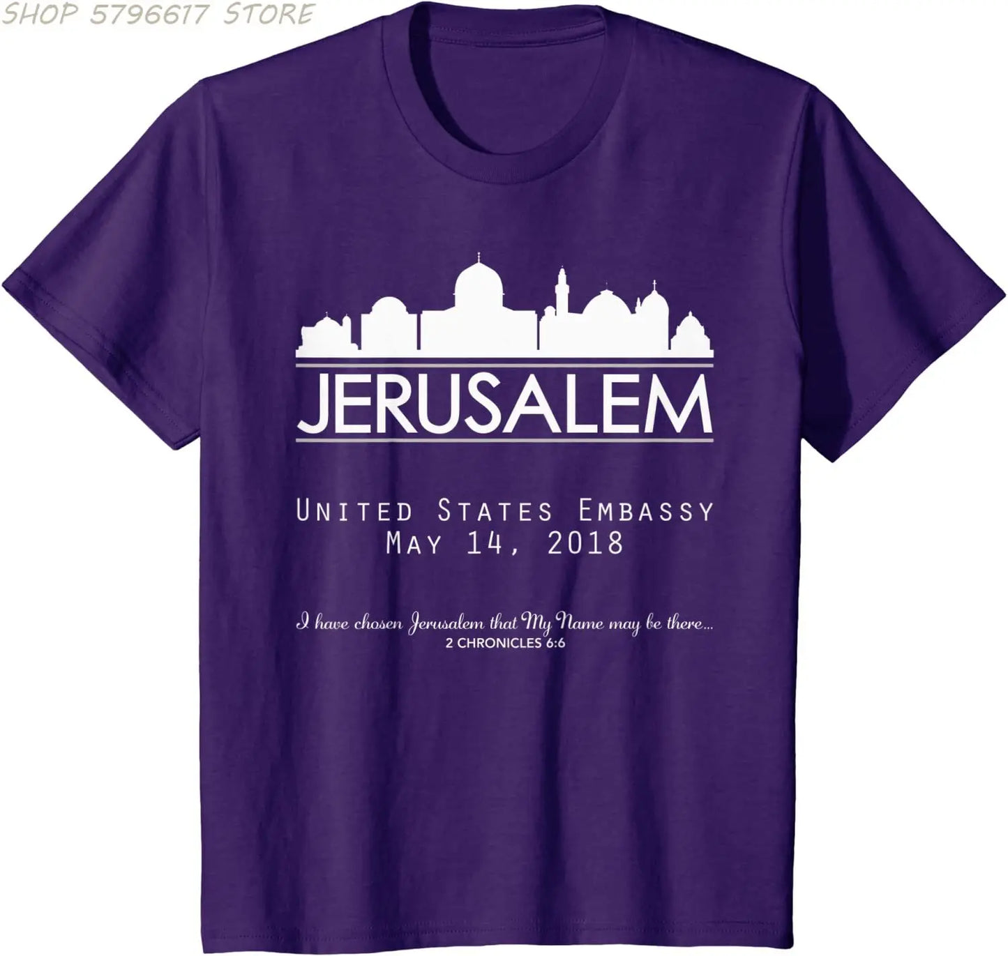 Jerusalem Israel Israeli Embassy, USA United States America T-Shirt