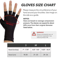 WorthWhile 1 Pair Compression Arthritis Gloves for Women Men Joint Pain Relief Half Finger Brace Therapy Wrist Support Anti-slip