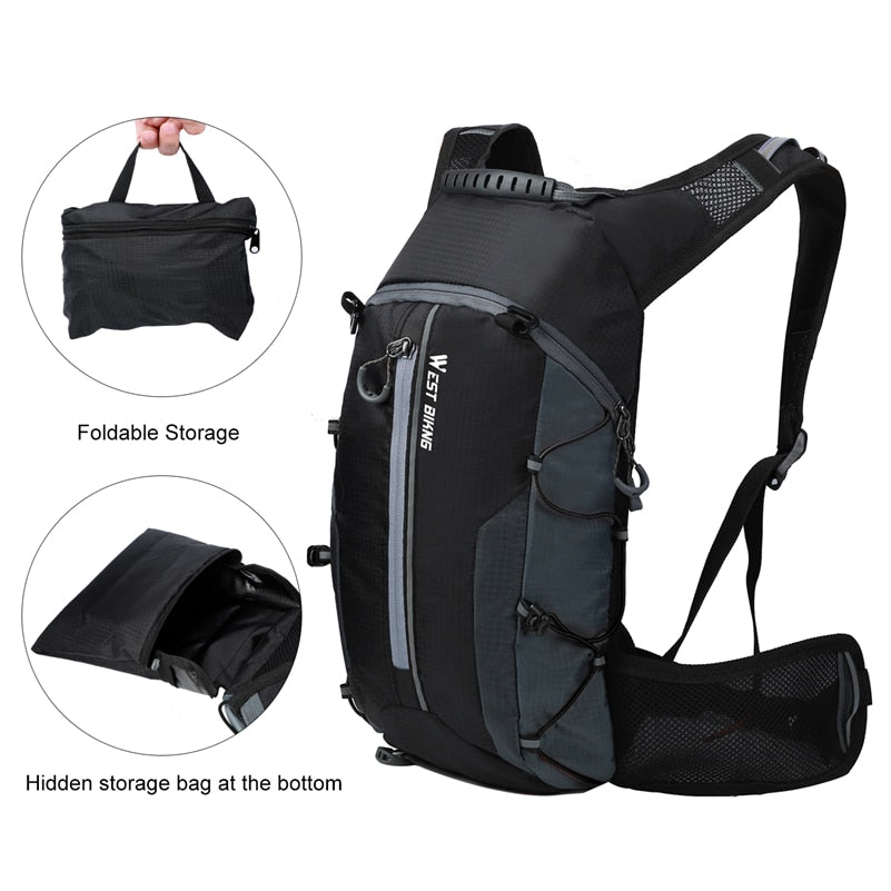 WEST BIKING Bicycle Bike Bags Water Bag 10L Portable Waterproof Road Cycling Bag Outdoor Sport Climbing Pouch Hydration Backpack