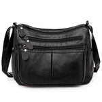 New Casual Women Bag Soft Leather Shoulder Bags Multi-pocket PU Handbag Female Crossbody Messenger Bags Bolsa