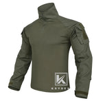 KRYDEX Ranger Green G3 Tactical BDU Combat Shirt For Shooting Hunting Military CP Style Battlefield Assault Tops + Elbow Pads