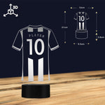 Personalised Football Jersey LED Night Lights Custom Your Name Your Number Table Lamp Light LED Acrylic Display Soccer Kit Light