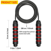 Adjustable Ball Bearings Jump Rope Exercise Gym Crossfit Fitness Training Equipment Speed Skipping Rope With Carry Bag