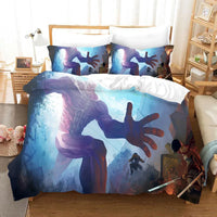 Cartoon Anime Duvet Cover for Adults Japanese Attack on Titan Kids Boys Bedding Set King Size 3d Quilt Bed Cover Set Bed Linen