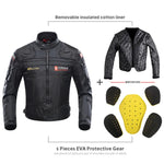 DUHAN Black Motorcycle Jacket+Motorcycle Pants Men Motocross Racing Suit Body Armor With Hip Protector Moto Clothing Set