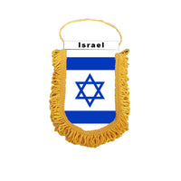 Israel Flag Car Window Hanging Decoration Banner Mini Motorcycle Pennant Flag