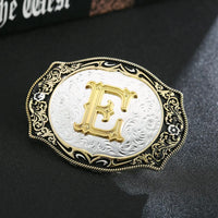 Western cowboy zinc alloy letters A to Z belt buckles for men and women gifts for men and women