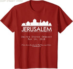 Jerusalem Israel Israeli Embassy, USA United States America T-Shirt