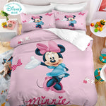 Disney Mickey Minnie Mouse Duvet Cover Sets Quilt Cover Pillowcase Cute Lovely Bedding Set Children Gift