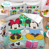 Disney Duvet Cover Sets Mickey Minnie Mouse Quilt Cover Pillow Case Digital Printed Bedding Set Boy Girl