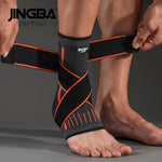 JINGBA SUPPORT 1 PCS Protective Football Ankle Support Basketball Ankle Brace Compression Nylon Strap Belt Ankle Protector