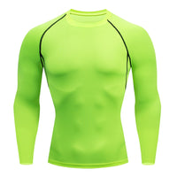 Men Compression Running T Shirt Fitness Tight Long Sleeve Sport Tshirt Training Jogging Shirts Gym Sportswear Quick Dry Rashgard