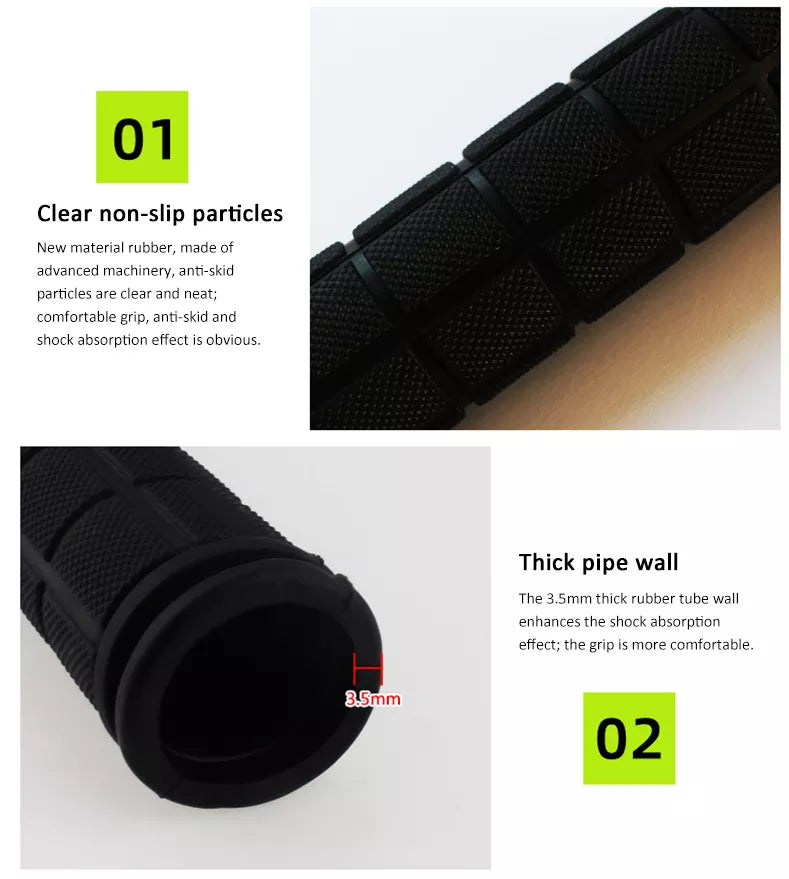 2PCS Bike Bicycle Grips Rubber Bike Handlebar Grips Bmx Mtb Cycling Grips Bicycle Accessories Anti-slip Bike Grip Cover Parts