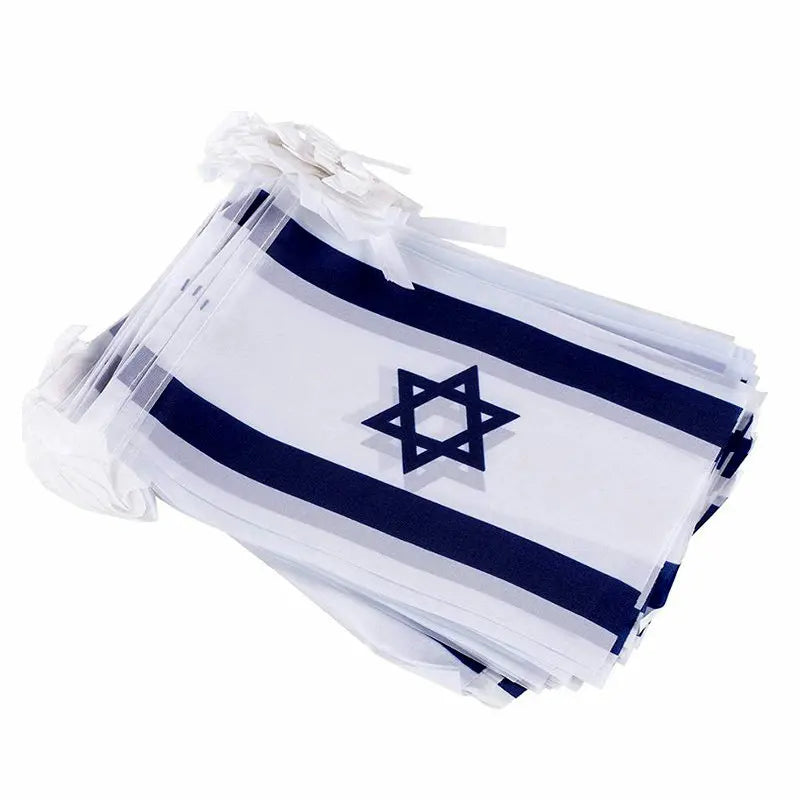 israel flag israel bunting flags 20pcs/set 14x21cm Pennant Israel String Banner Buntings Festival Party Holiday flag