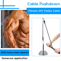 Home Gym Fitness DIY Pulley Cable Machine Attachment System Lifting Arm Hand Strength Training Leg Tendon Stretching Equipment