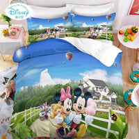 Disney Duvet Cover Sets Mickey Minnie Mouse Quilt Cover Pillow Case Digital Printed Bedding Set Boy Girl