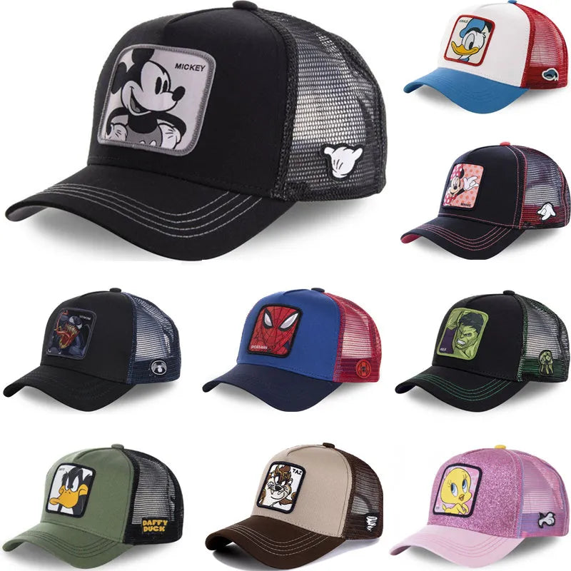 High Quality Brand All Styles Anime Cartoon Snapback Cotton Baseball Cap Men Women Hip Hop Dad Hat Trucker Mesh Hat Dropshipping