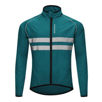 WOSAWE Windproof Cycling Jackets Hooded Men Riding Waterproof Cycle Clothing Bike Long Sleeve Jerseys Reflective Vest Wind Coat