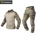 IDOGEAR Tactical Uniform BDU G3 Combat Shirt & Pants Knee Pads Update Ver Camo Airsoft Military Combat Uniform 3004