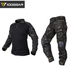 IDOGEAR Combat BDU camouflage men uniform G3 Tactical clothes Airsoft  Clothing Black cotton polyster 3001