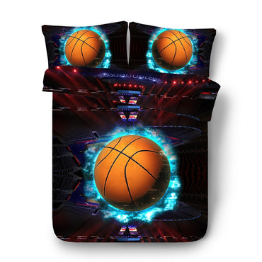 3pcs sports bed linens for boys teens galaxy basketball football bedding Full single duvet cover set king size sheets kids