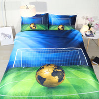 3pcs sports bed linens for boys teens galaxy basketball football bedding Full single duvet cover set king size sheets kids