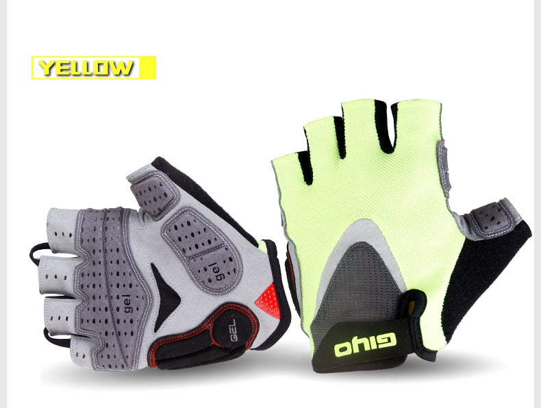 GIYO Summer Cycling Gloves Gel Half Finger Shockproof Sport Gym Gloves MTB Mountain Bicycle Bike Gloves For Men/women Antil-skip