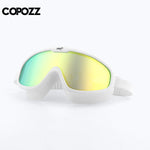 COPOZZ 2022 Anti-fog Swimming Goggles Whole Shaped Lens UV Protection with Big Silicone Frame Swimming Glasses for Men and Women