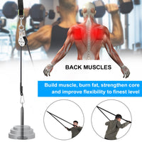 Home Gym Fitness DIY Pulley Cable Machine Attachment System Lifting Arm Hand Strength Training Leg Tendon Stretching Equipment