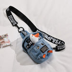 Women canvas Waist Packs Sling Bag Cartoons Crossbody Bags Shoulder Chest Daily Picnic Canvas Messenger Pack 2020 Bolsa