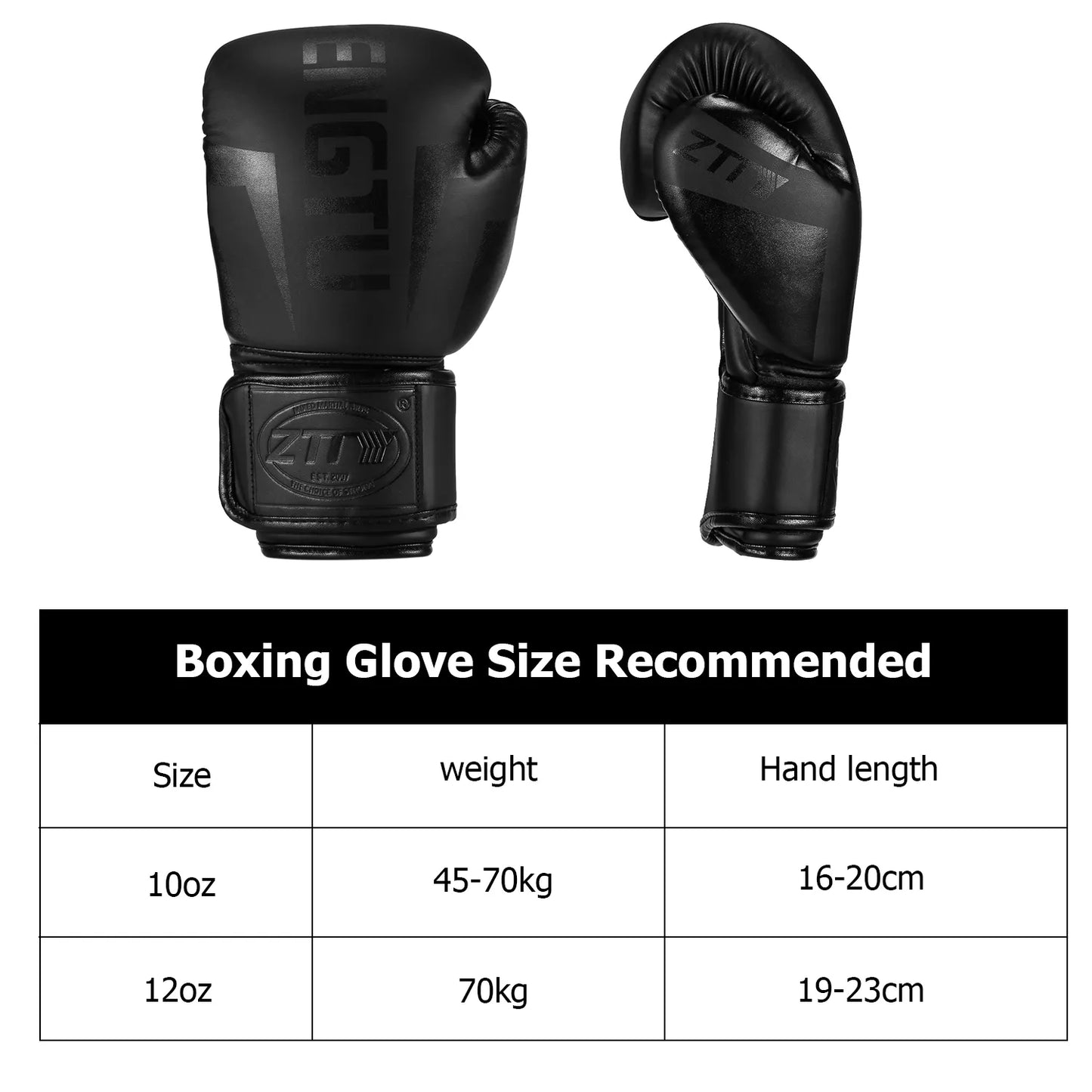 ZTTY Kick אגרוף כפפות לגברים נשים PU קראטה Muay Thai Guantes De Boxeo Fight Free Fight MMA Sanda אימון מבוגרים ילדים ציוד