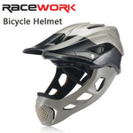 קסדת אופניים RACEWORK רכיבה על ספורט חוצות הכל-באחד כובע ספורט אופני כביש הרים מלא בגודל 58-62 ס