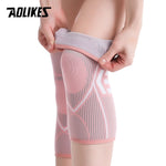 AOLIKES 1PCS Knee Brace Support for Arthritis Joint Nylon Sports Fitness Compression Sleeves Kneepads Cycling Running Protector