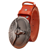 big buckle punk style belt mens belts luxury high quality full grain real leather 100% genuine leather cowboys without vintage