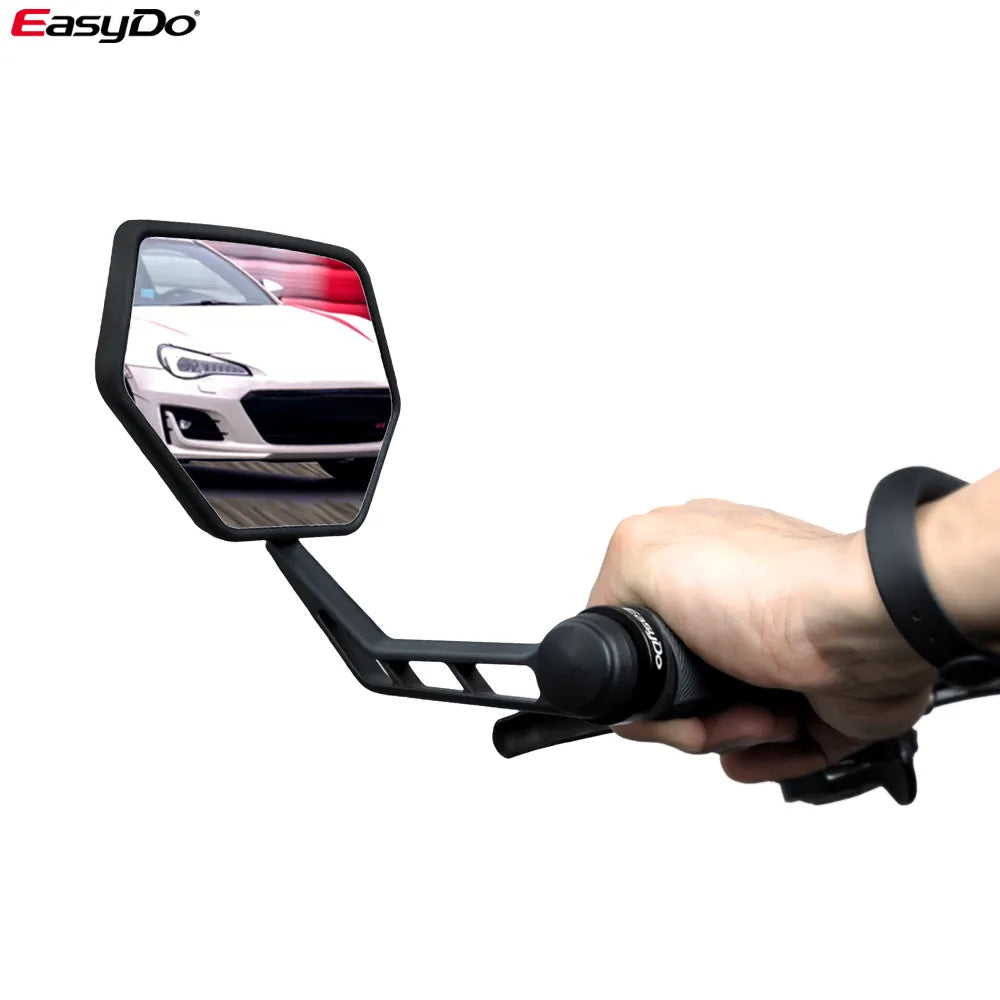 EASYDO Bicycle Rearview Mirror Convex Glass Durable Bike Accessories Universal Wide-Range 360°  Adjustable Bike Handlebar Mirror