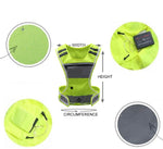 Cycling LED Reflective Vest Running Gear with Pouch USB Charging & Adjustable Waist with 3 LED Glowing Modes Reflective Straps