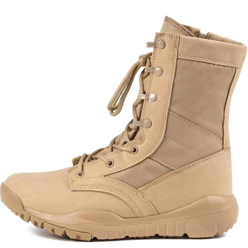 Summer Breathable Men Women Army Boots Military Tactical Airsoft Paintball Boots Side Zipper Male Desert Combat Ankle Boots