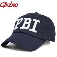 Geebro Women Fashion Cool FBI Police Snapback Baseball Caps Men Brand Unisex Army Sports Running Casual New Summer Sun Hats