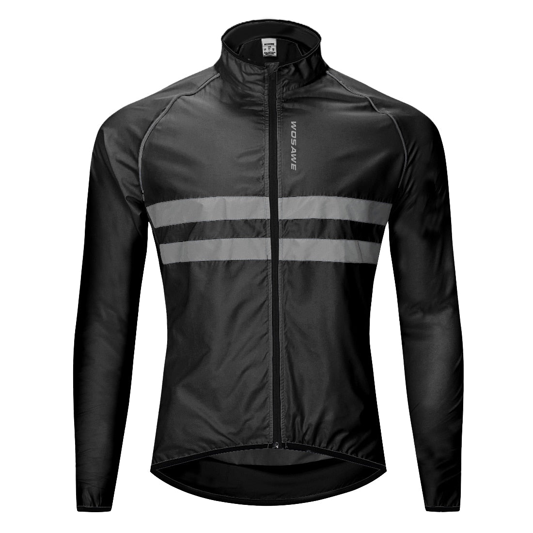 WOSAWE Windproof Cycling Jackets Hooded Men Riding Waterproof Cycle Clothing Bike Long Sleeve Jerseys Reflective Vest Wind Coat