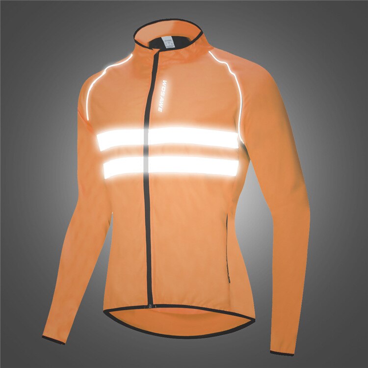 WOSAWE Ultralight Reflective Men's Cycling Jacket Long Waterproof Windproof Road Mountain Bike MTB Jackets Bicycle Windbreaker