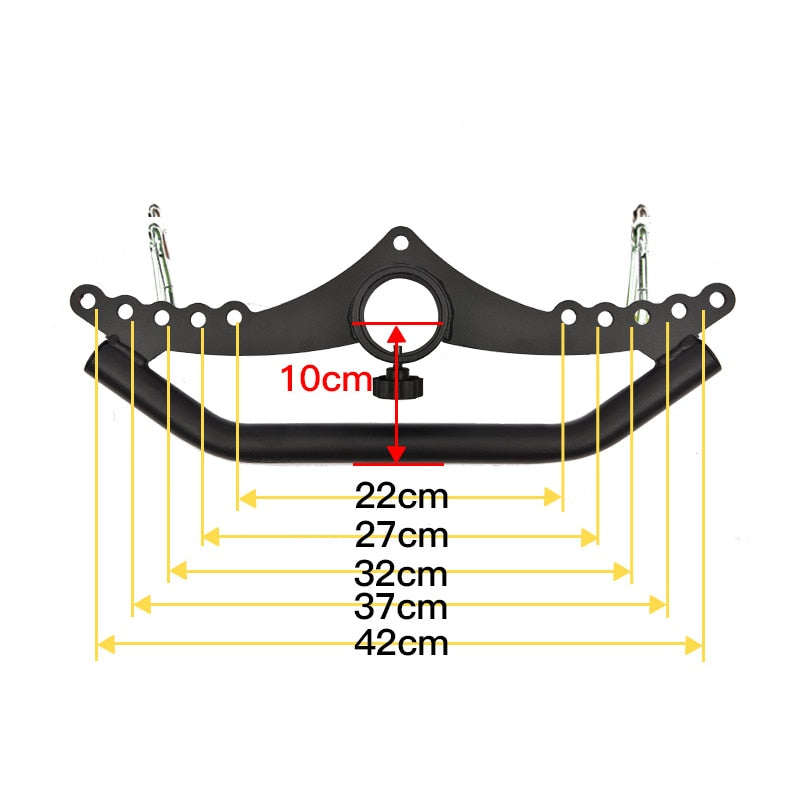 Fitness Lat Pull Down בר גלגלת חדר כושר חיבור למכונת חתירה אימון חתירה אימון T-bar V-bar גבוה נמוך ידית אימון דו ראשי תלת ראשי