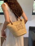 Bag Women's Thai Seaside French Crossbody Straw Bag