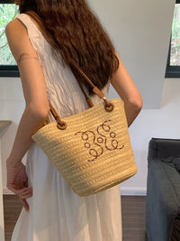 Bag Women's Thai Seaside French Crossbody Straw Bag