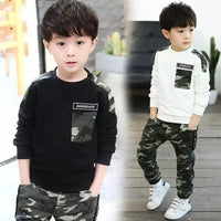 Kids Sport Clothing Sets Boys Tracksuit Autumn Camouflage Children Tops Pants 2Pcs Kit Outfit Teenager Boys Camouflage Tracksuit